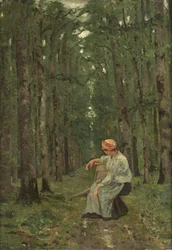 Vrouw in het bos
